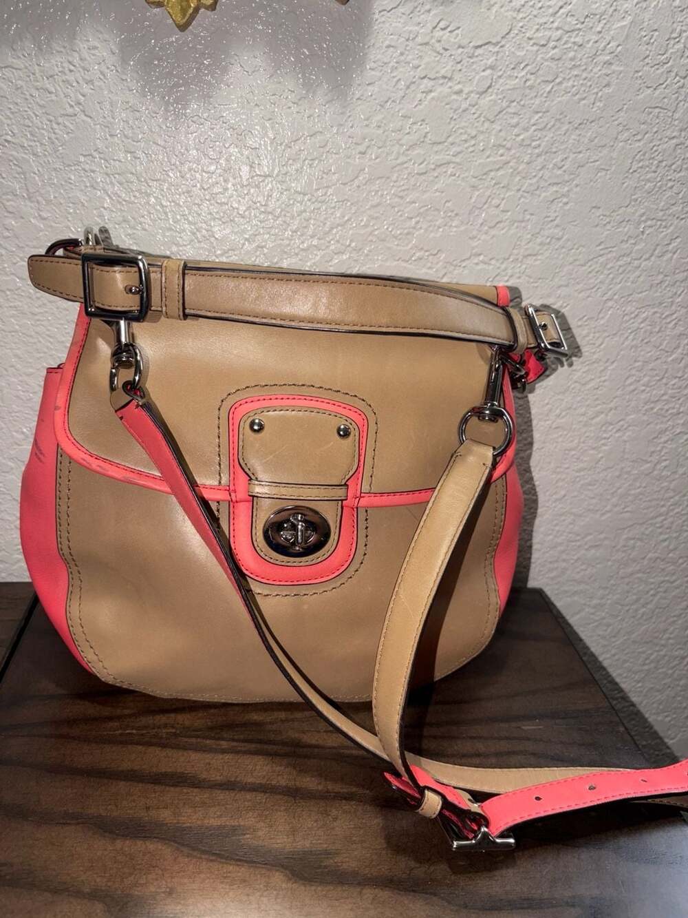 Coach Legacy Archival Two-Tone Leather Willis Convertible Crossbody Bag